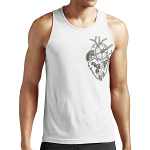 Anatomical Cycling Heart All-over-print Unisex Tank Top