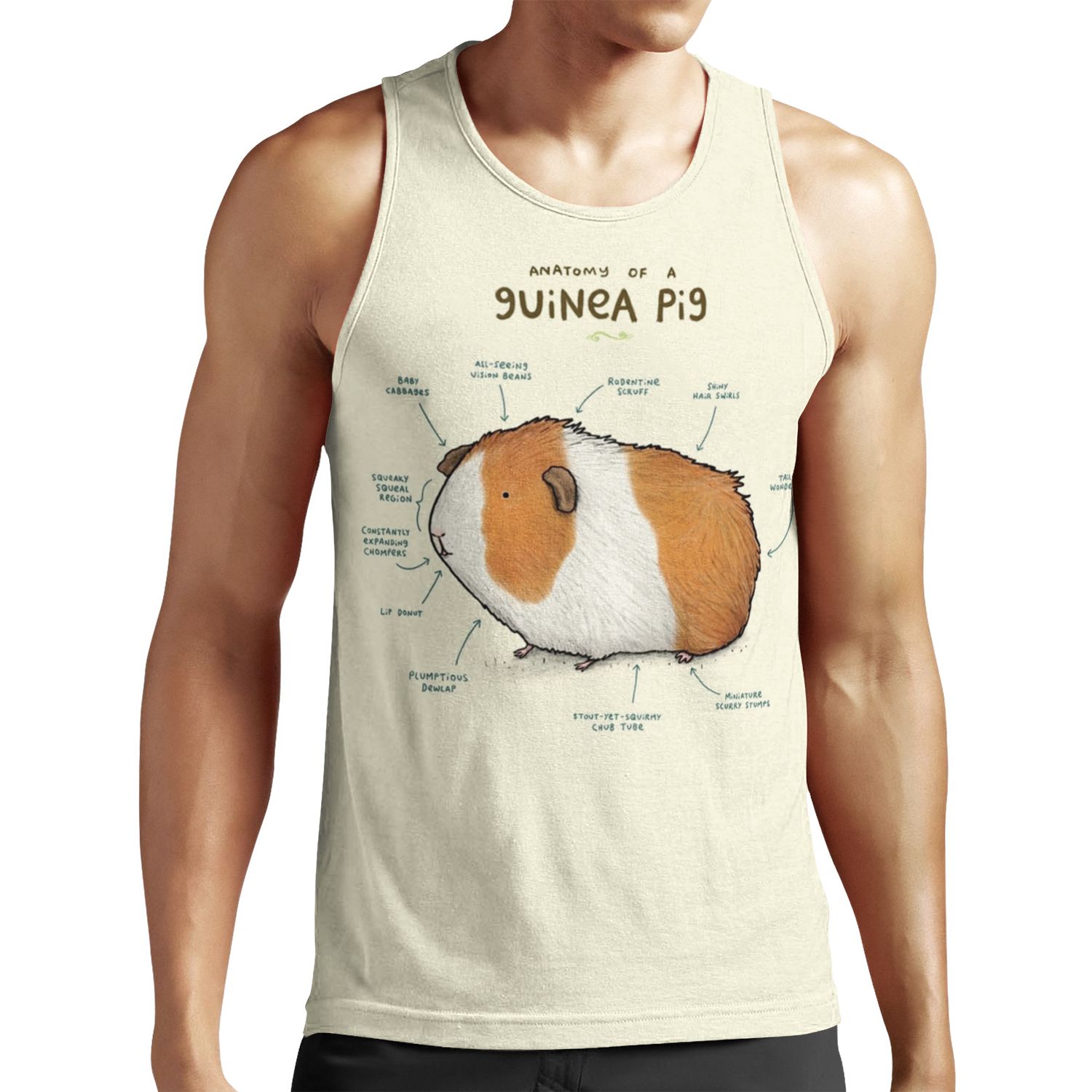 Anatomy Of A Guinea Pig All-over-print Unisex Tank Top