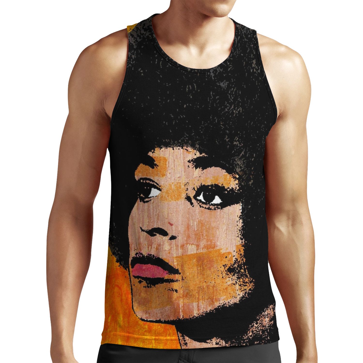 Angela Davis Color All-over-print Unisex Tank Top