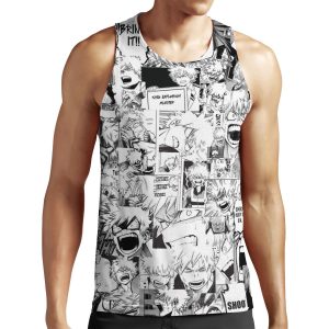 Angry Bakugou Katsuki Collage All-over-print Unisex Tank Top