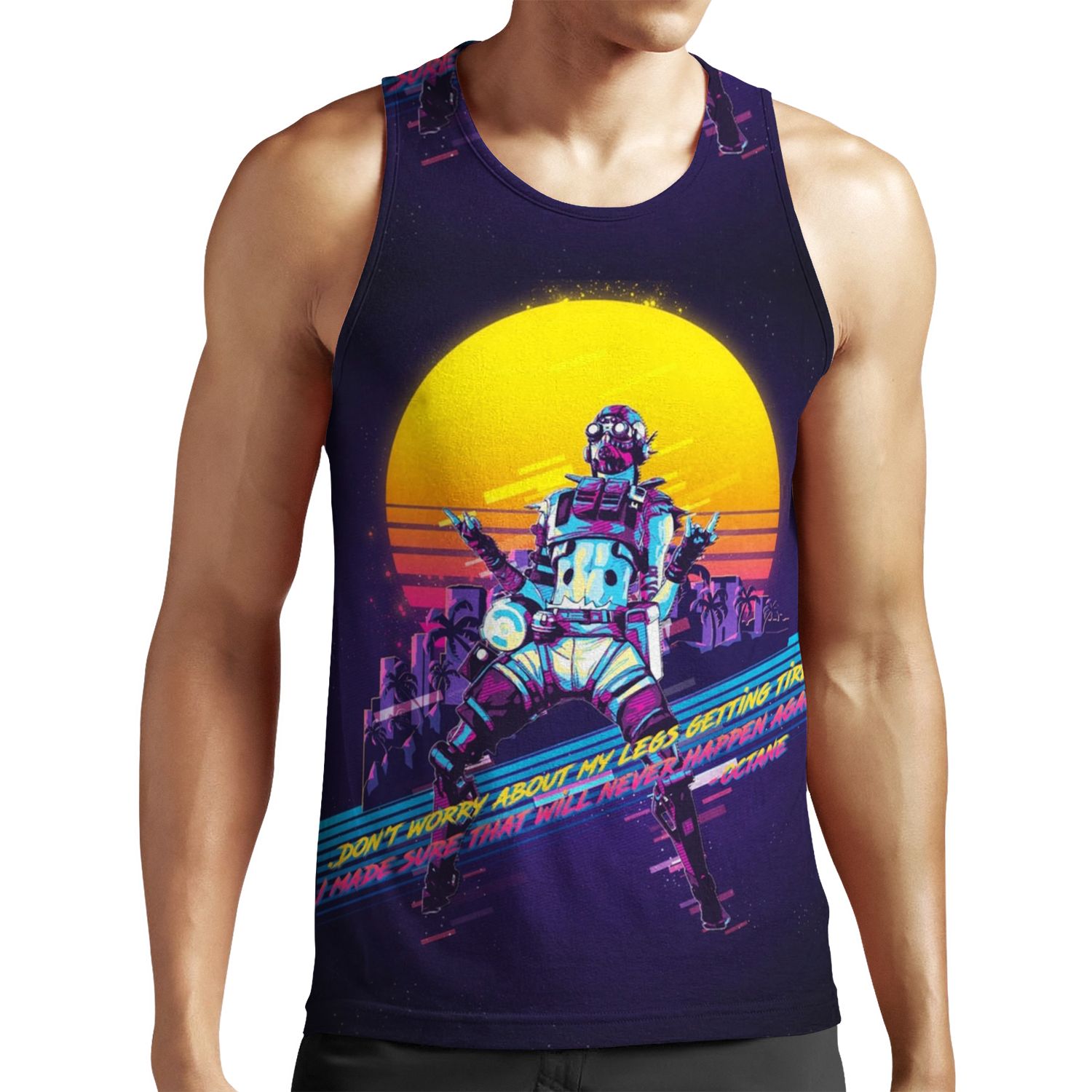 Apex Legends Octane 80S Retro All-over-print Unisex Tank Top