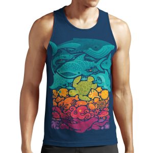 Aquatic Spectrum All-over-print Unisex Tank Top