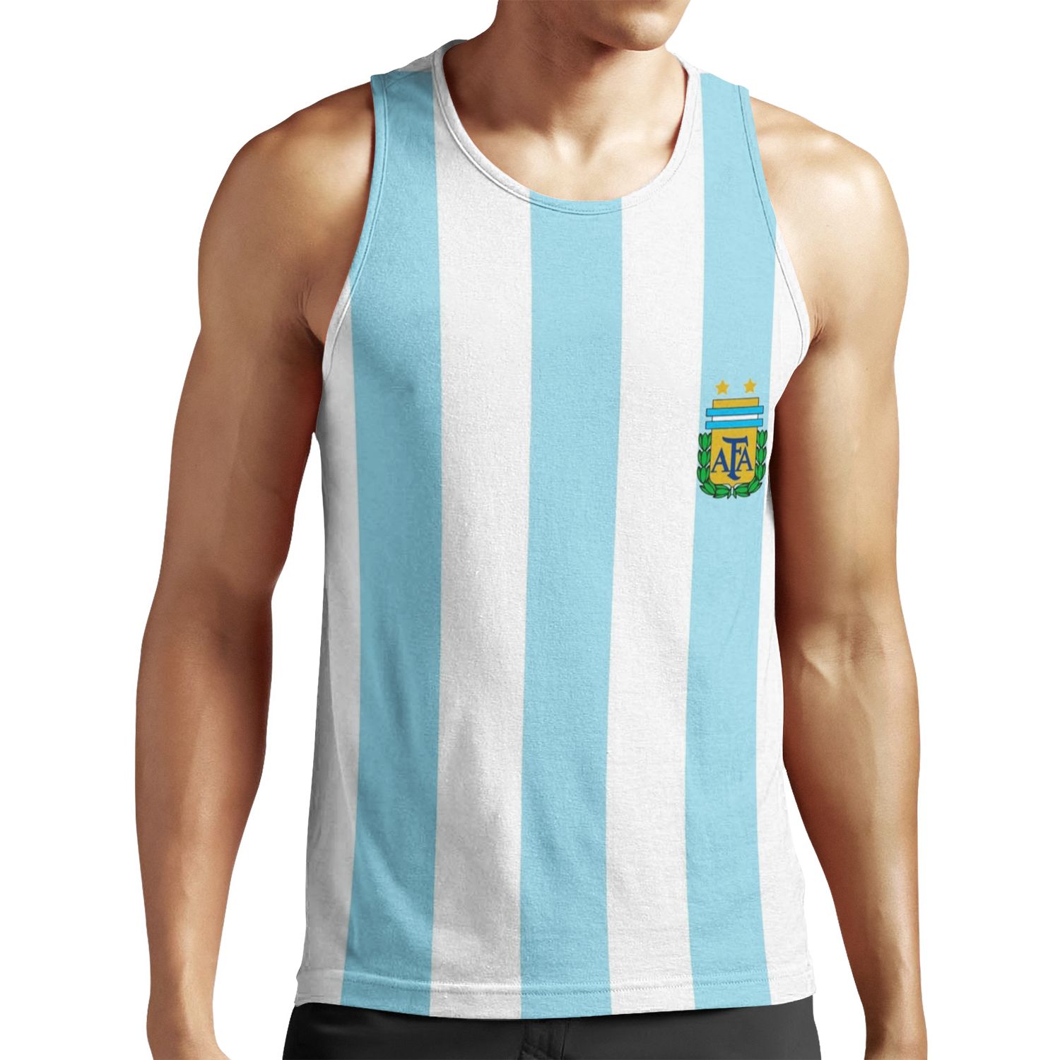 Argentinian Football Shirt With Coat Of Arms All-over-print Unisex Tank Top
