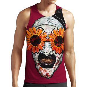 Art The Clown Terrifier 2 Sunflower Sunglasses All-over-print Unisex Tank Top
