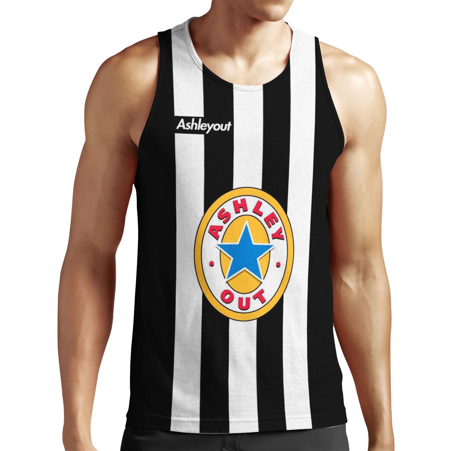 Ashleyout Newcastle Kit Yellowoval All-over-print Unisex Tank Top