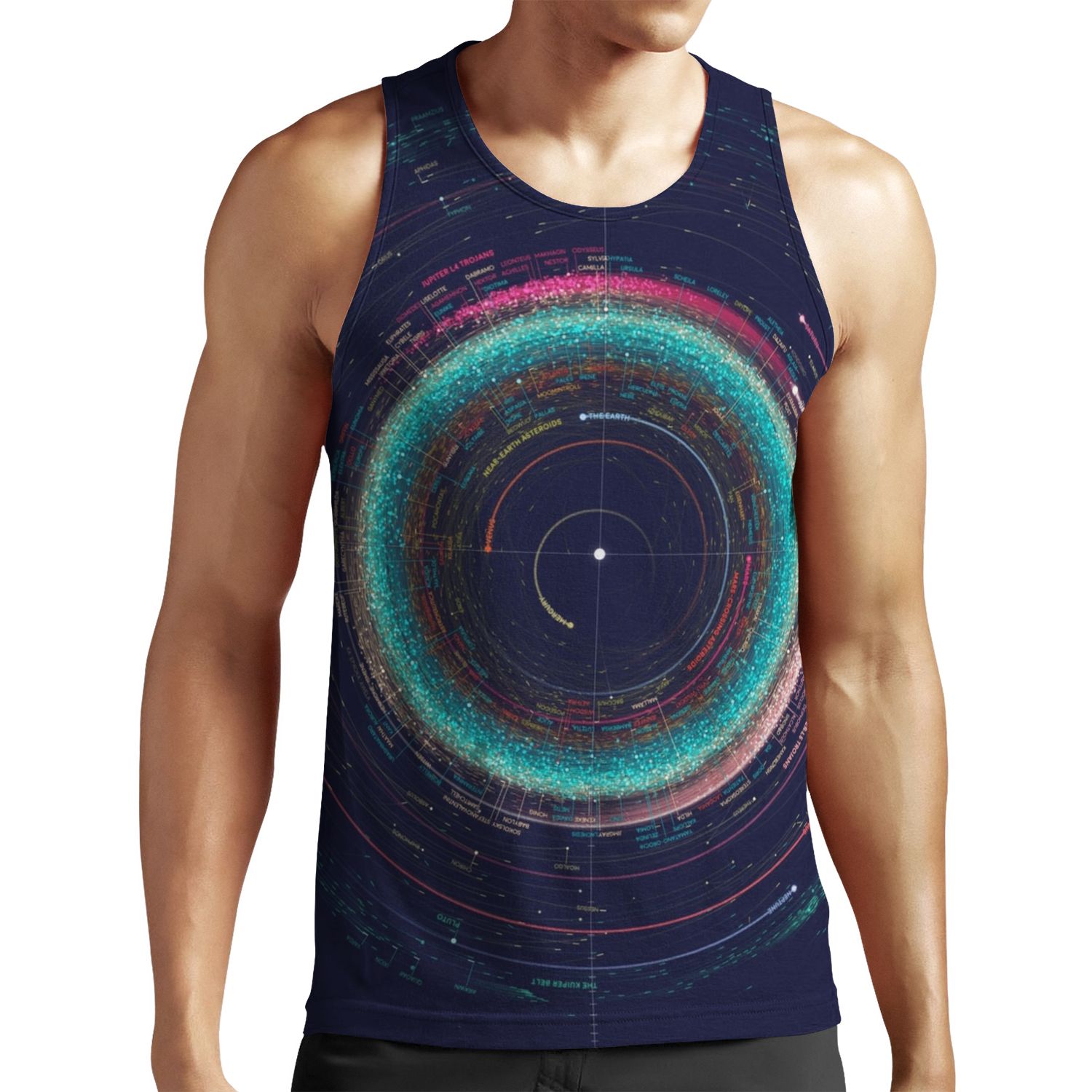 Asteroid Map Of The Solar System All-over-print Unisex Tank Top