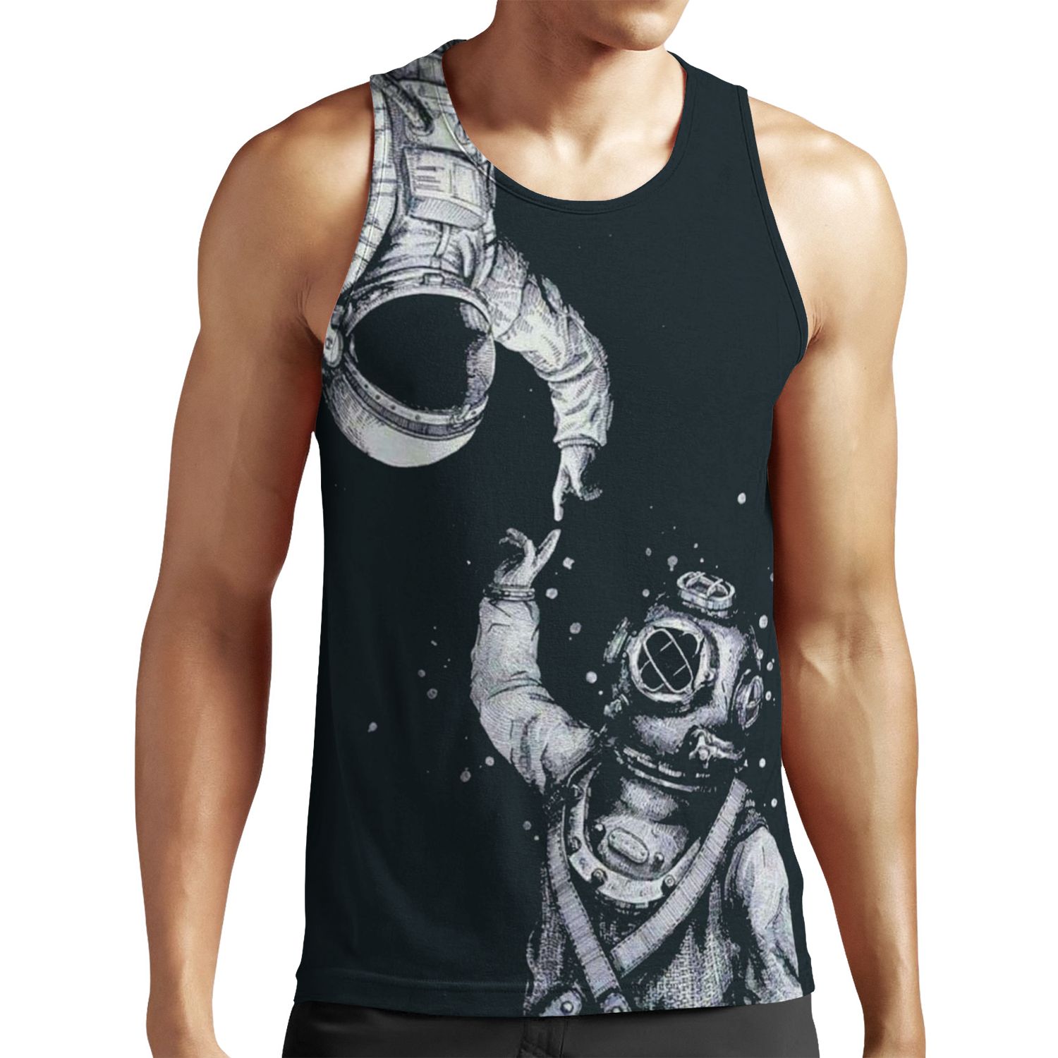 Astronaut And Diver Last Frontiers All-over-print Unisex Tank Top