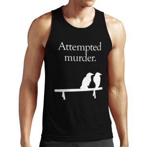 Attempted Murder White Design All-over-print Unisex Tank Top