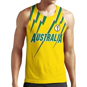 Australia World Series Cricket Mid 90S Style Retro Replica Kit All-over-print Unisex Tank Top