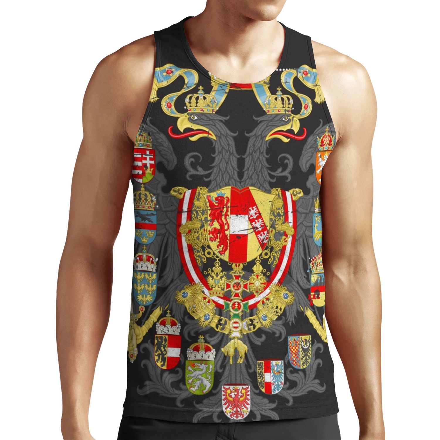 Austrian Empire Flag All-over-print Unisex Tank Top