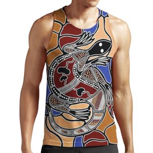 Authentic Aboriginal Art Goanna Lizard Dreaming All-over-print Unisex Tank Top