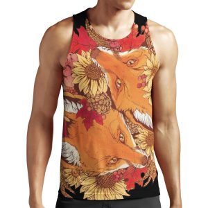 Autumn Fox Bloom All-over-print Unisex Tank Top