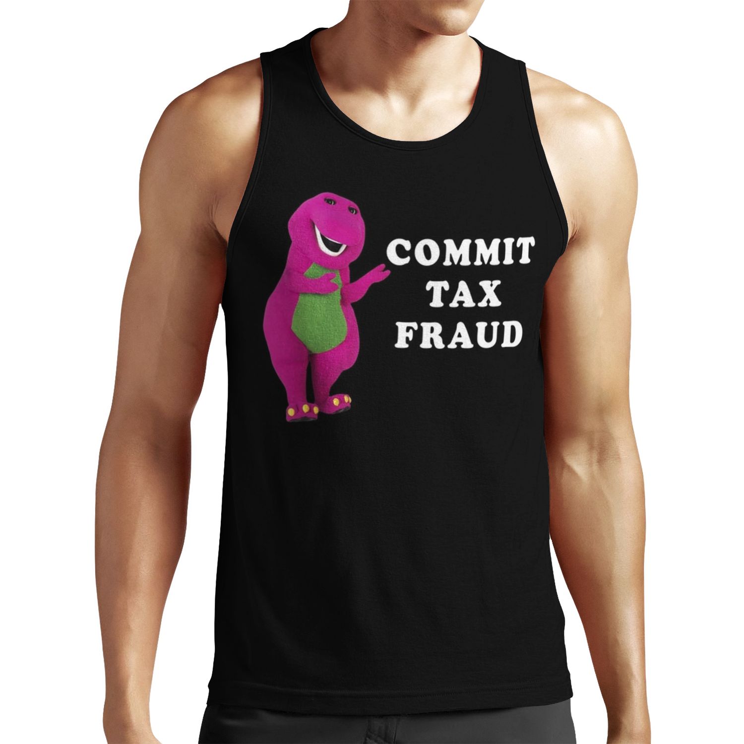 B A R N E Y Commit Tax Fraud Customize All-over-print Unisex Tank Top