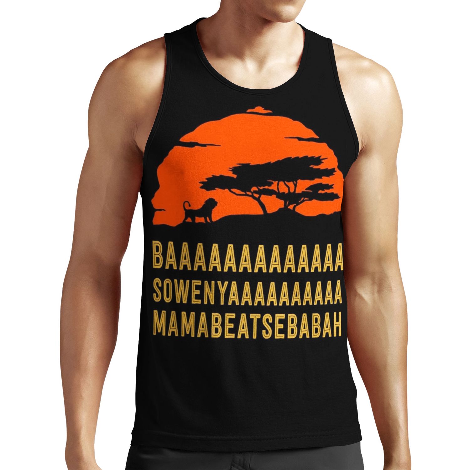 Baaaaaaaaaaaaa Sowenyaaaaaaaaaa Mamabeatsebabah African Lion All-over-print Unisex Tank Top All-over-print Unisex Tank Top