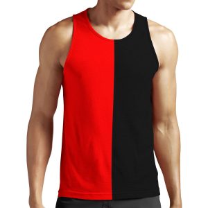 Backpack Half Red Half Black All-over-print Unisex Tank Top