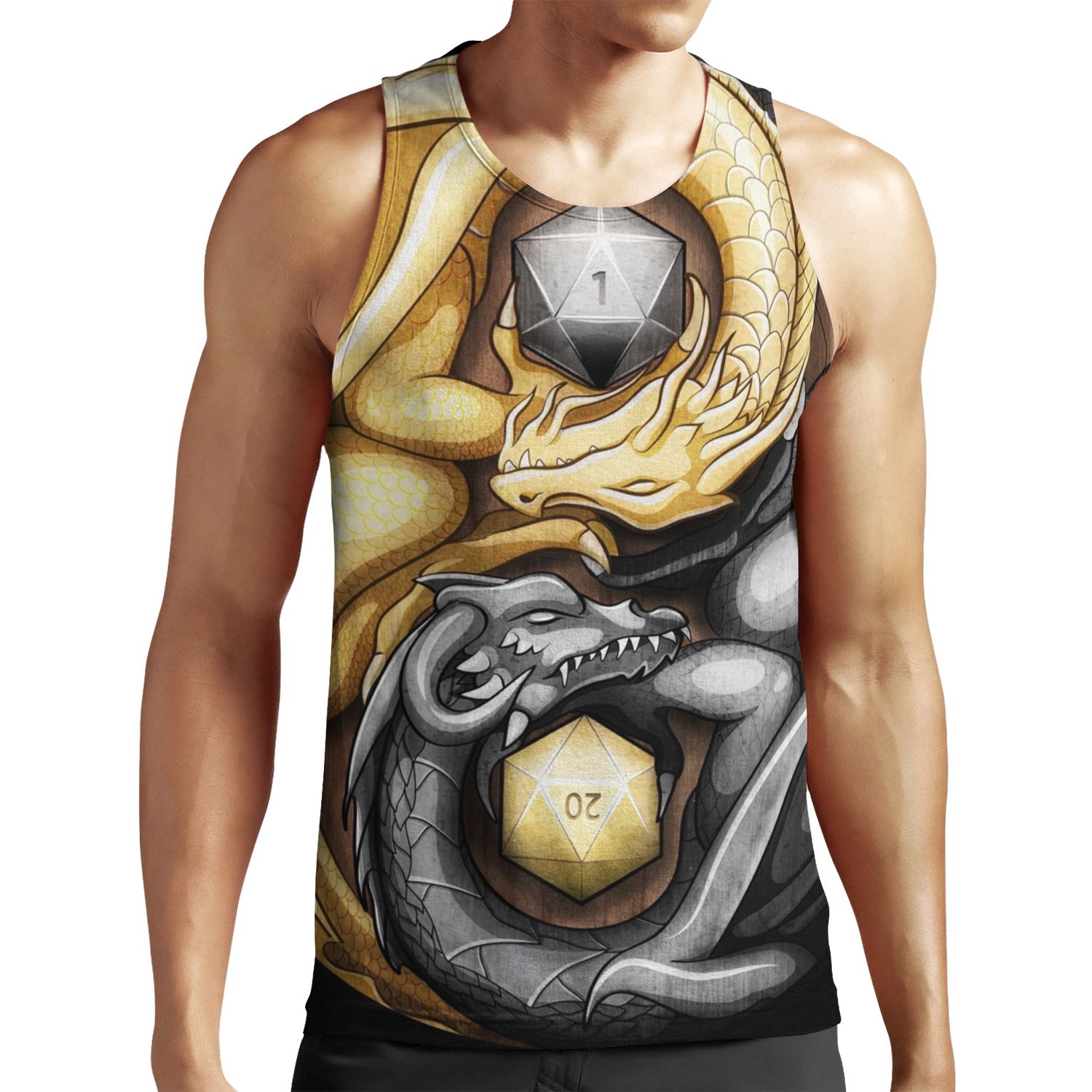Balanced Dragons D20 All-over-print Unisex Tank Top