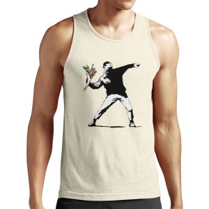 Banksy Flowers All-over-print Unisex Tank Top