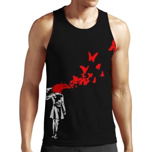 Banksy Girl Butterfly All-over-print Unisex Tank Top