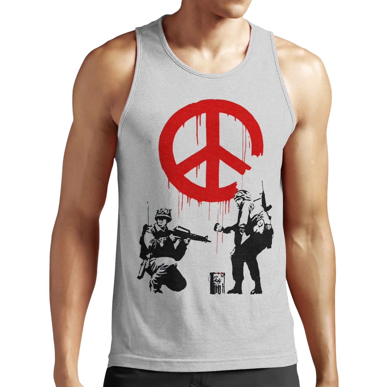 Banksy Peace All-over-print Unisex Tank Top