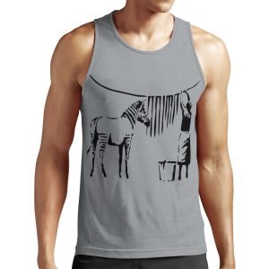 Banksy Zebra All-over-print Unisex Tank Top