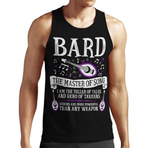 Bard The Master Of Song Dungeons And Dragons White All-over-print Unisex Tank Top
