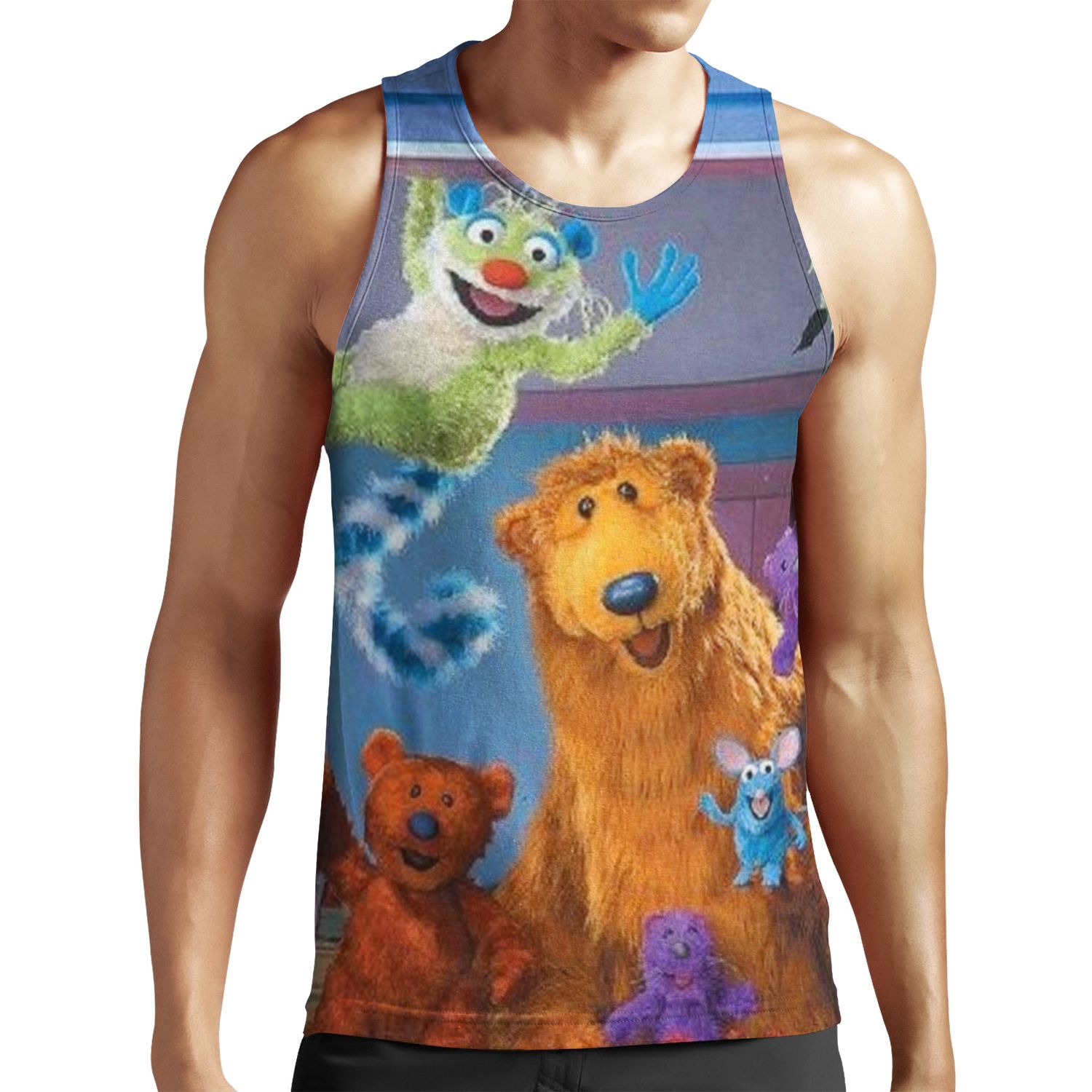 Bear In The Big Blue House All-over-print Unisex Tank Top