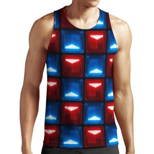Beat Saber V2 Block Pattern All-over-print Unisex Tank Top