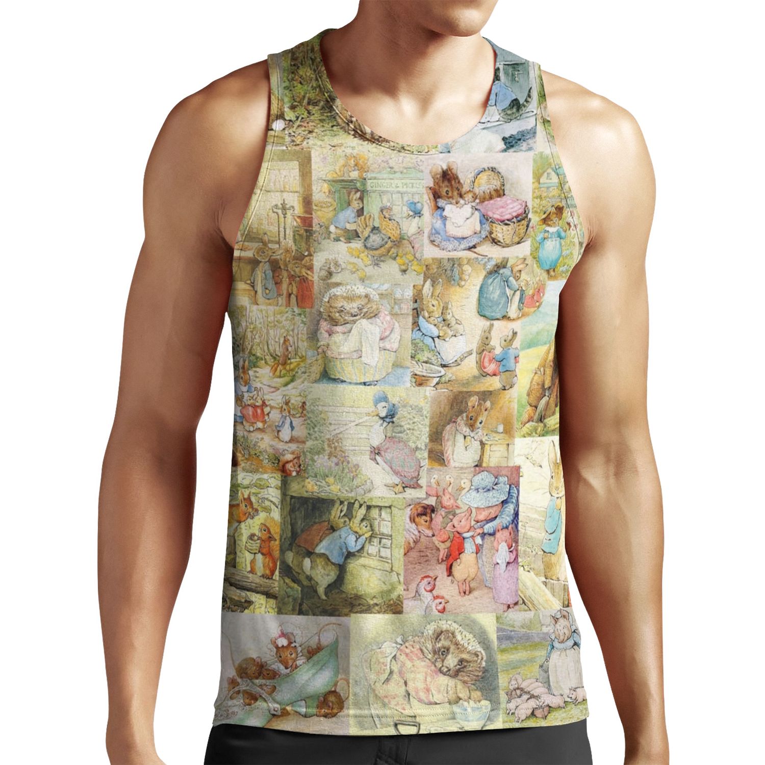 Beatrix Potter Collage All-over-print Unisex Tank Top