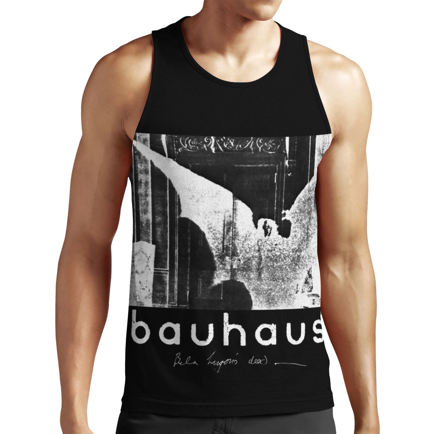Bela Lugosi S Dead Horror Post Punk 80S Retro Black And White Artwork All-over-print Unisex Tank Top