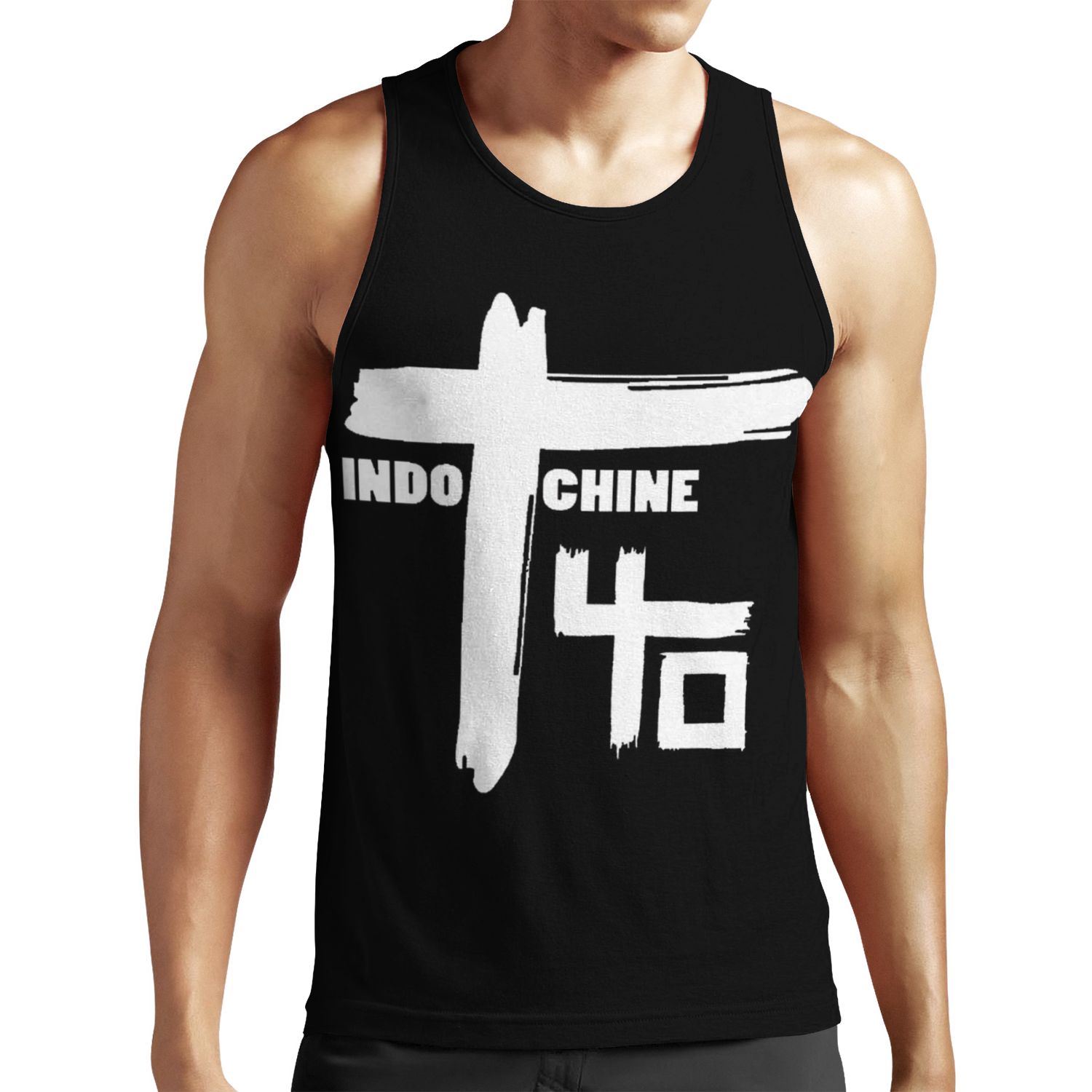Best Of Indochine Band Logo1 Exselna Genres Rock %E2%80%8Enew Wave All-over-print Unisex Tank Top