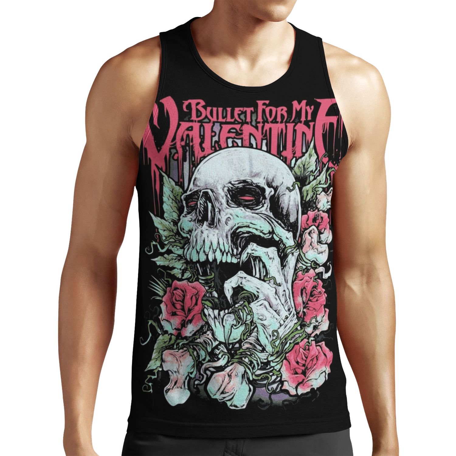Bfmv Skull Roses All-over-print Unisex Tank Top