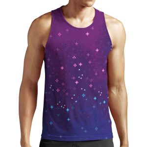 Bi Pride Flag Galaxy 8Bit All-over-print Unisex Tank Top