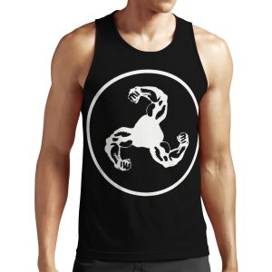 Bicep Logo White On Black Disc All-over-print Unisex Tank Top