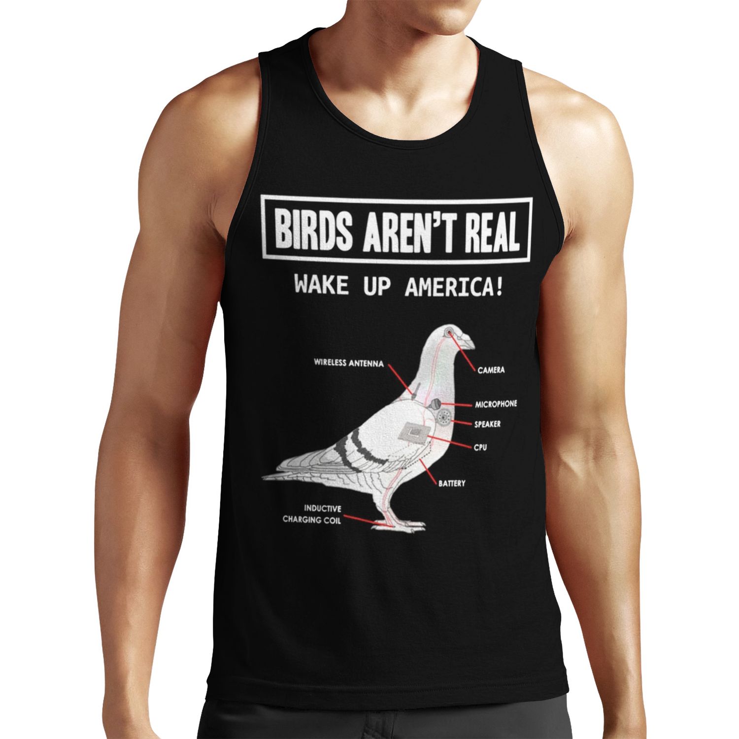 Birds Aren T Real Make Up America All-over-print Unisex Tank Top