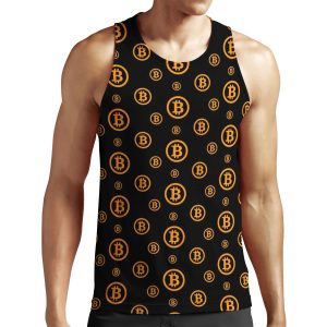 Bitcoin Logo Pattern All-over-print Unisex Tank Top