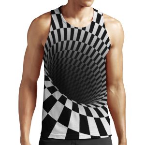 Black And White Optical Illusion All-over-print Unisex Tank Top