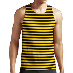 Black And Yellow Bee Stripes Halloween Outfit All-over-print Unisex Tank Top
