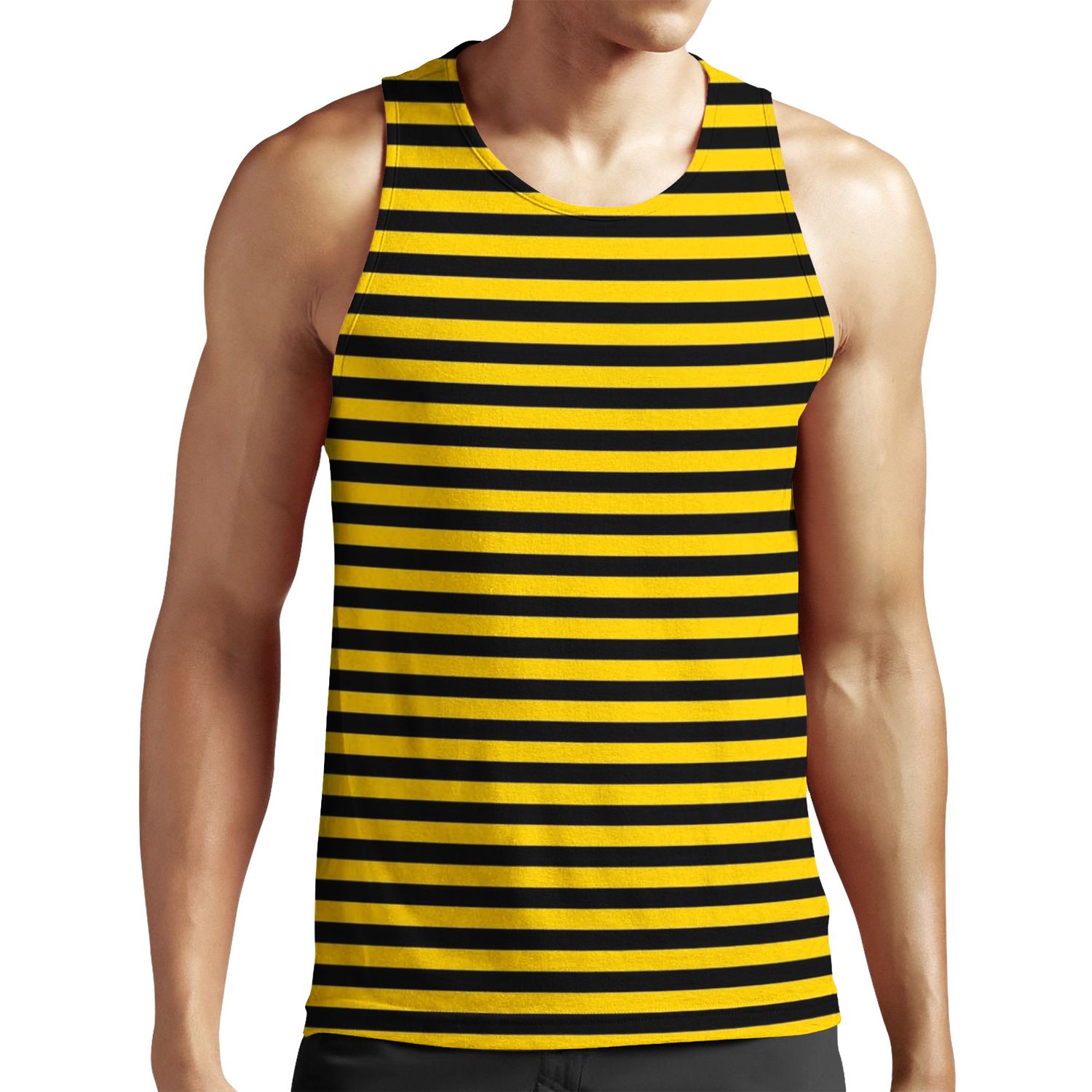 Black And Yellow Bee Stripes Halloween Outfit All-over-print Unisex Tank Top