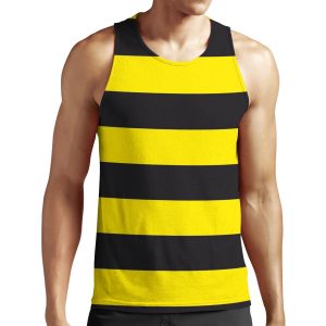 Black And Yellow Stripes Daltons Prisoner Parody Ancap Bee Hd High Quality Online Store All-over-print Unisex Tank Top