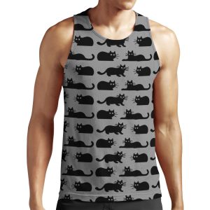 Black Cat All-over-print Unisex Tank Top