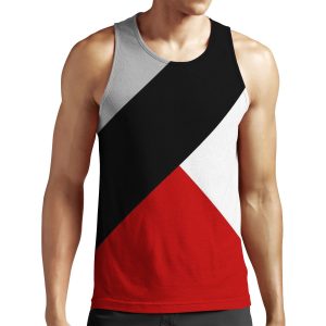 Black Diagonal Stripe With Triangles All-over-print Unisex Tank Top