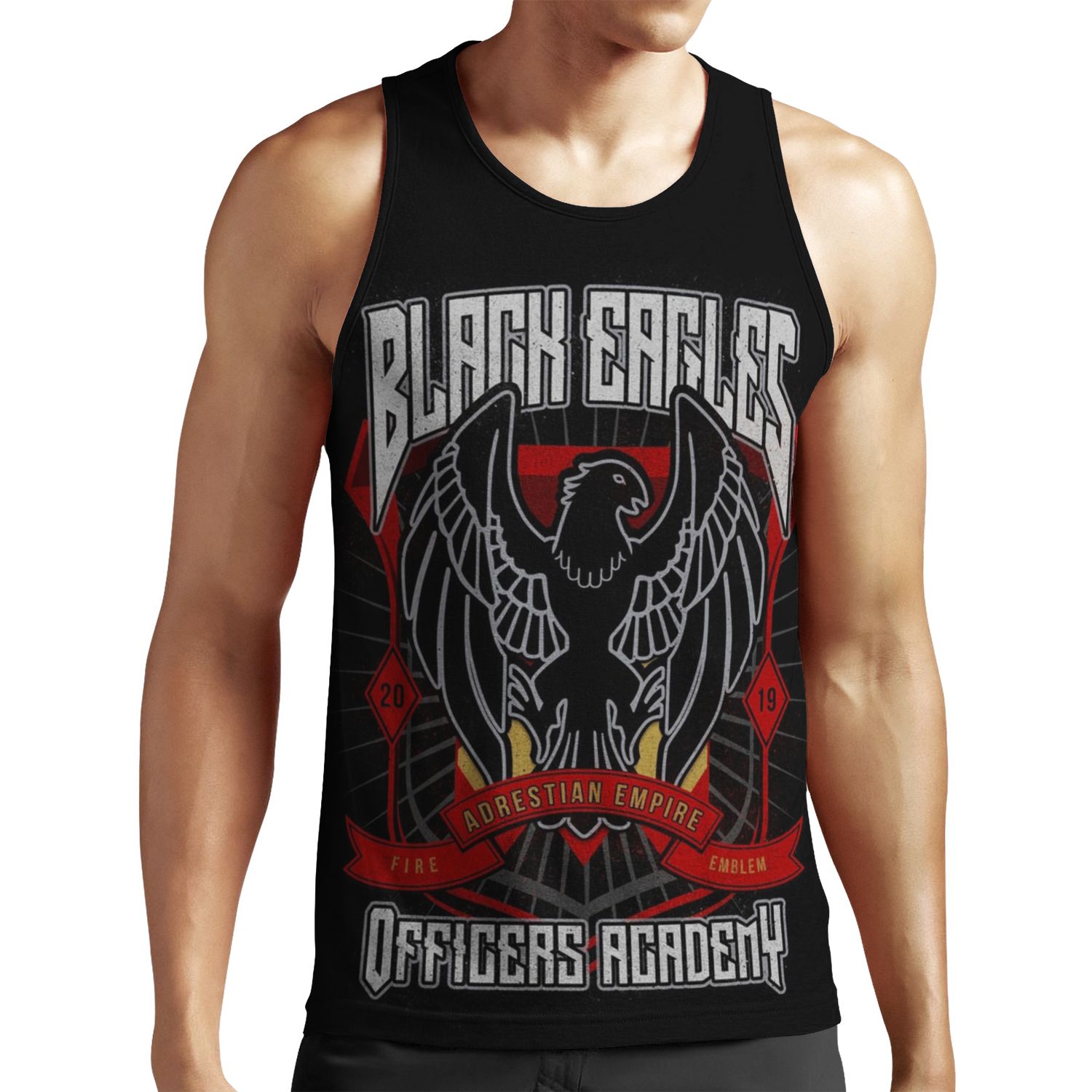 Black Eagles Crest All-over-print Unisex Tank Top