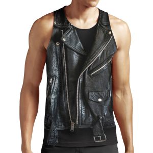 Black Leather Jacket All-over-print Unisex Tank Top