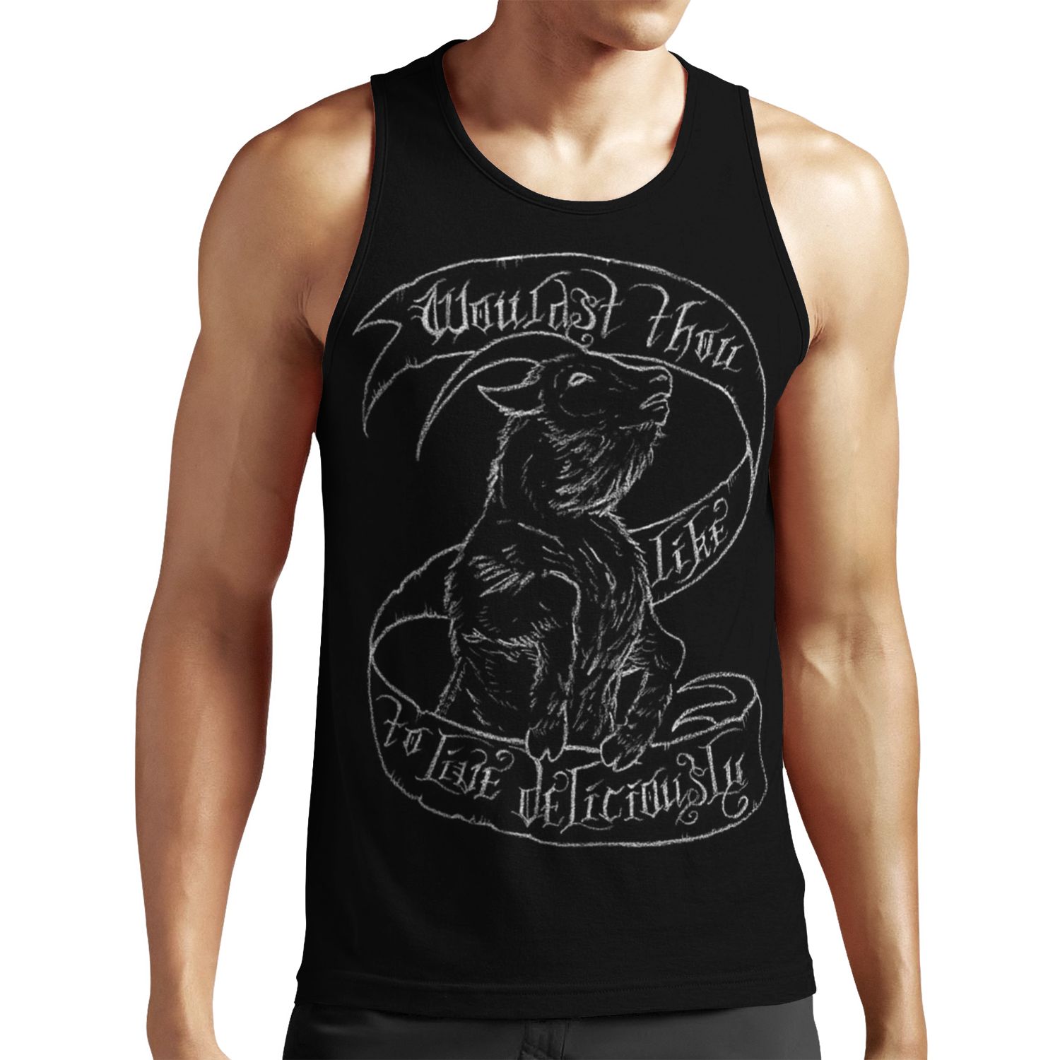 Black Phillip All-over-print Unisex Tank Top