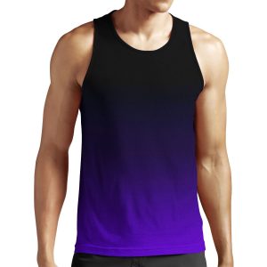 Black Purple Gradient All-over-print Unisex Tank Top