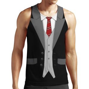 Black Suit Red Tie And Vest All-over-print Unisex Tank Top