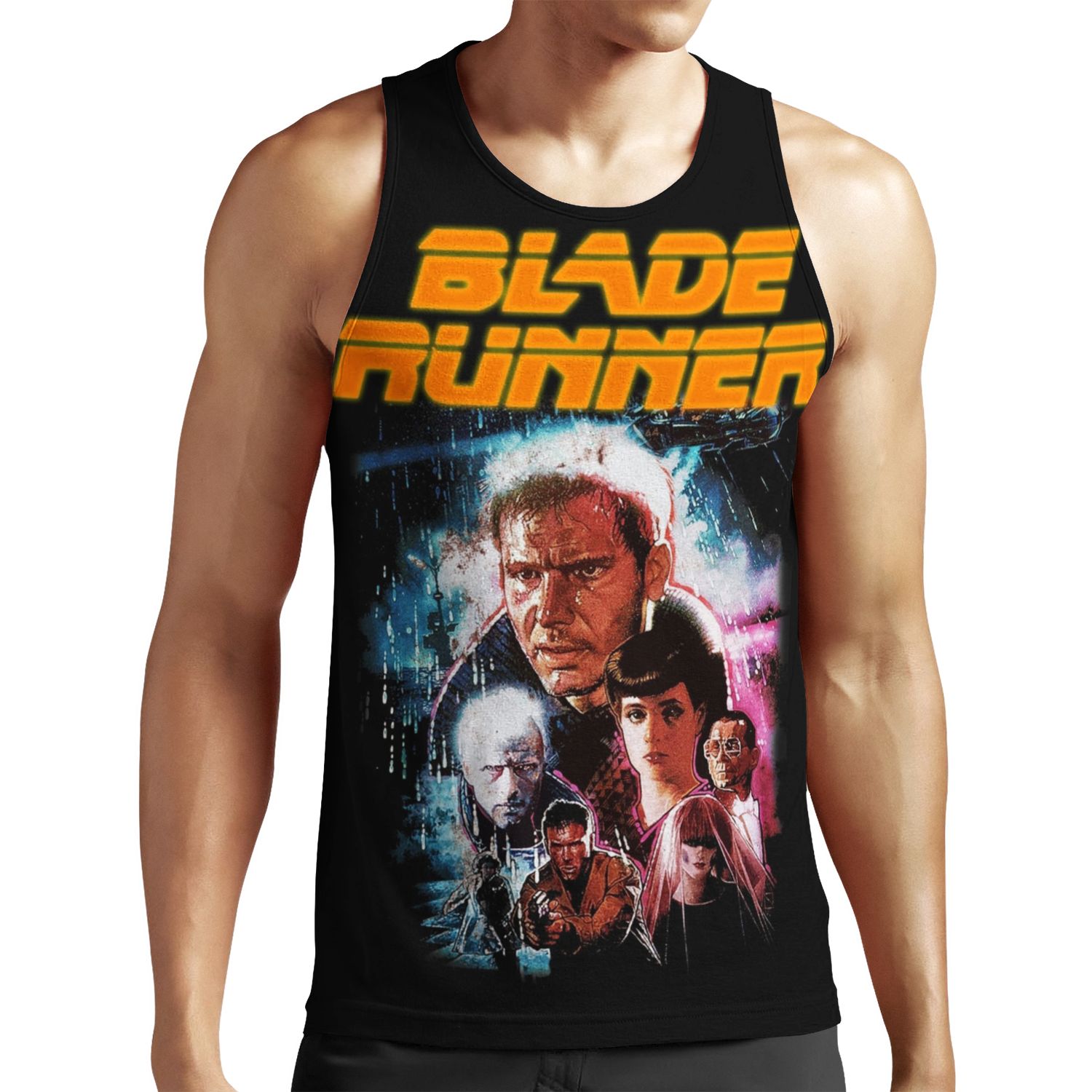 Blade Runner Vintage All-over-print Unisex Tank Top