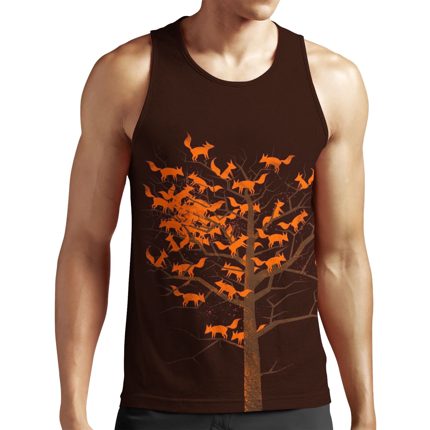Blazing Fox Tree All-over-print Unisex Tank Top