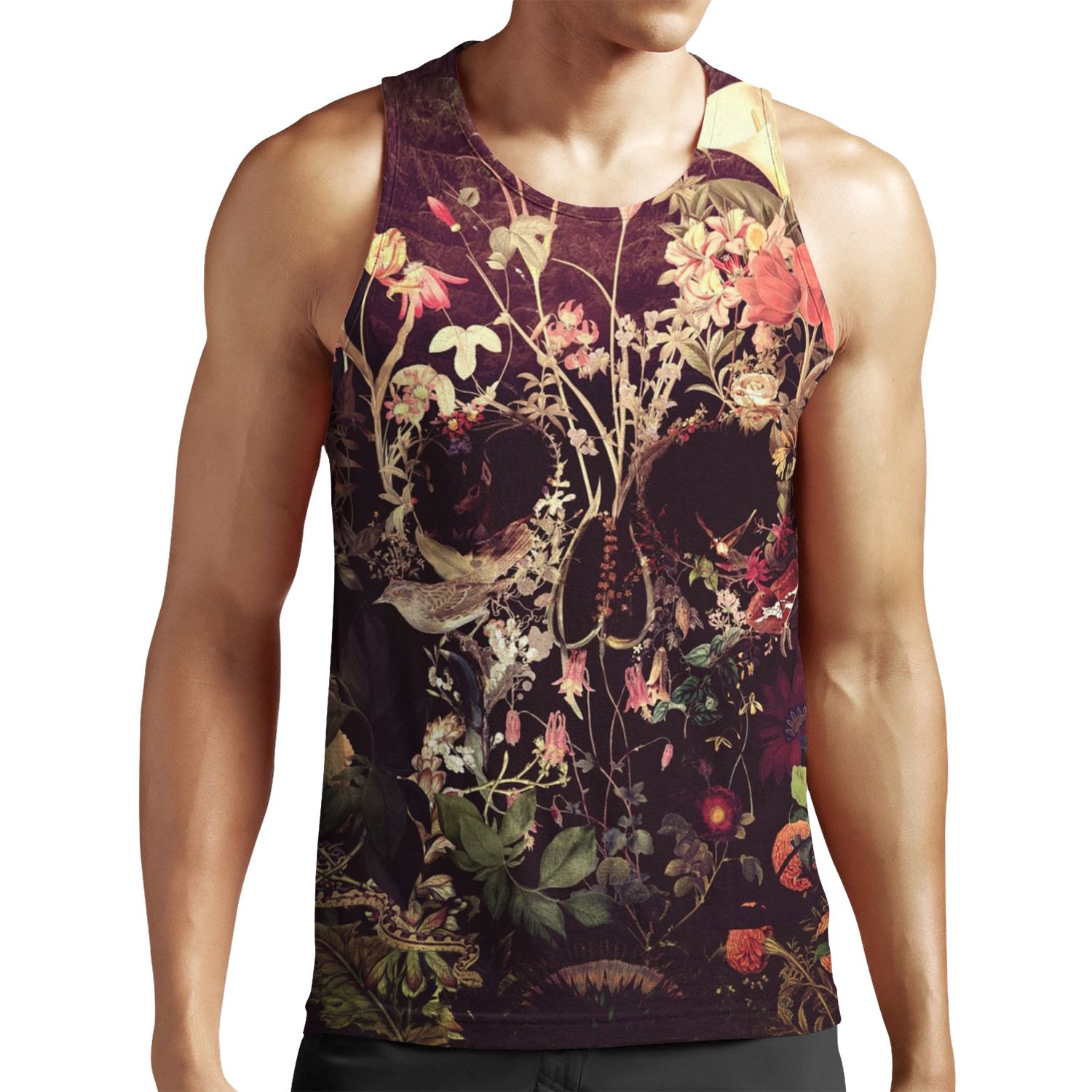 Bloom Skull All-over-print Unisex Tank Top