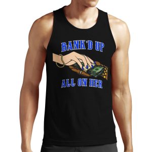 Blue And Black All On Her Merchs All-over-print Unisex Tank Top